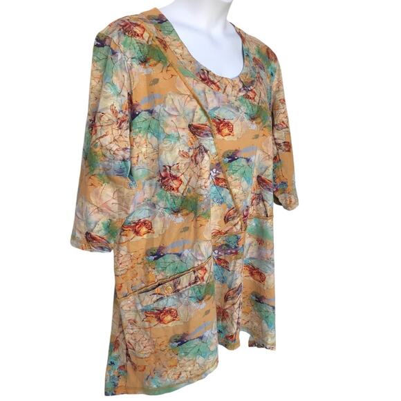 On the Plus Side Multi Colored Printed Caiden Tunic with Pocket size 2X - Picture 4 of 11